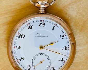 2T412 Longines silberne Taschenuhr