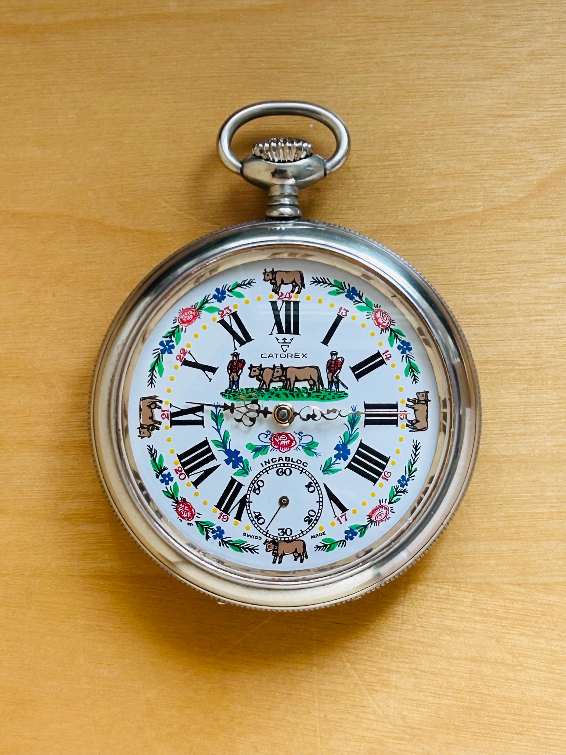 2T649 CATOREX Nichrome Farm Pocket Watch