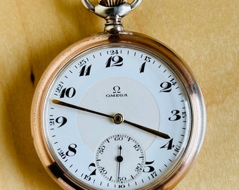 2P436 Omega silver pocket watch, Popular collection movement series cal. 19LB.TI