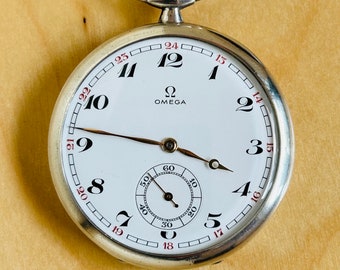 2T430 Antique Omega silver pocket watch, cal. 35.5L