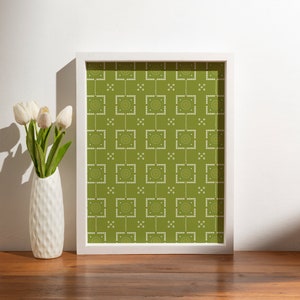 Indian Folk art unique wall art prints, Indian pattern art inspired by Bandhani patterns, Minimal printable wall decor