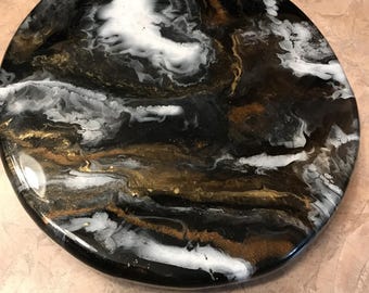 Epoxy Resin Lazy Susan, Kitchen Island Organizer, Bathroom Organizer, Small 9.5” Centerpiece