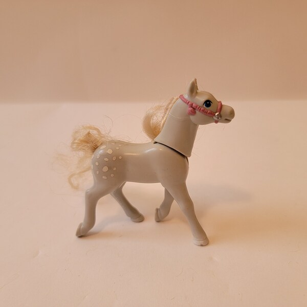 Kenner 1993 Arabian Show Horse Littlest Pet Shop LPS Gray Playful Pony Prancer 3" Figure 1990s Toy