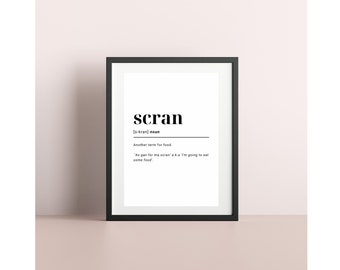Scran Definition Print