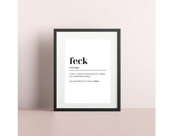 Feck Definition Print