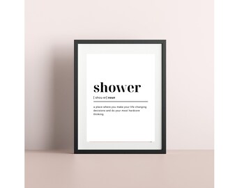 Shower definition print