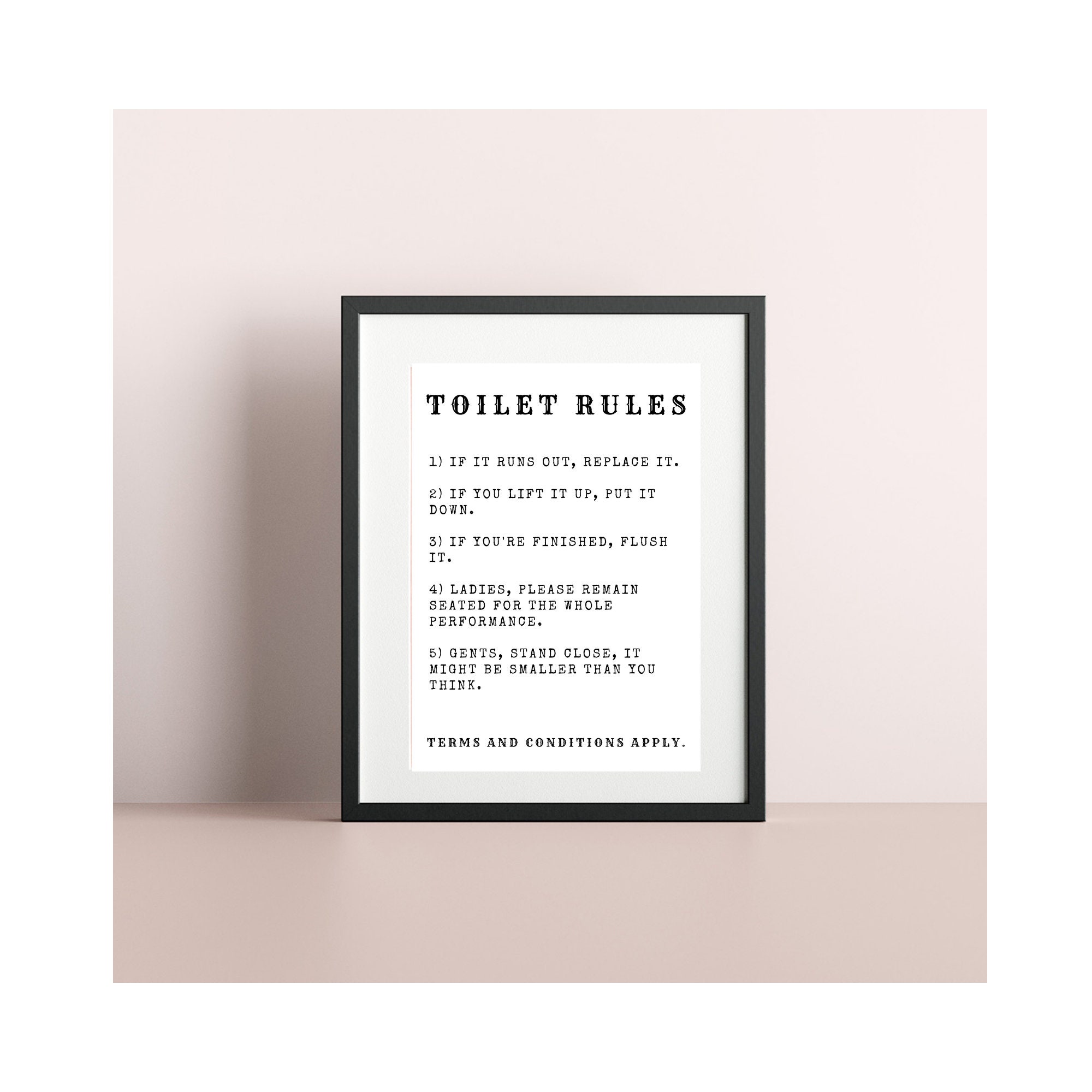 Toilet Rules Print
