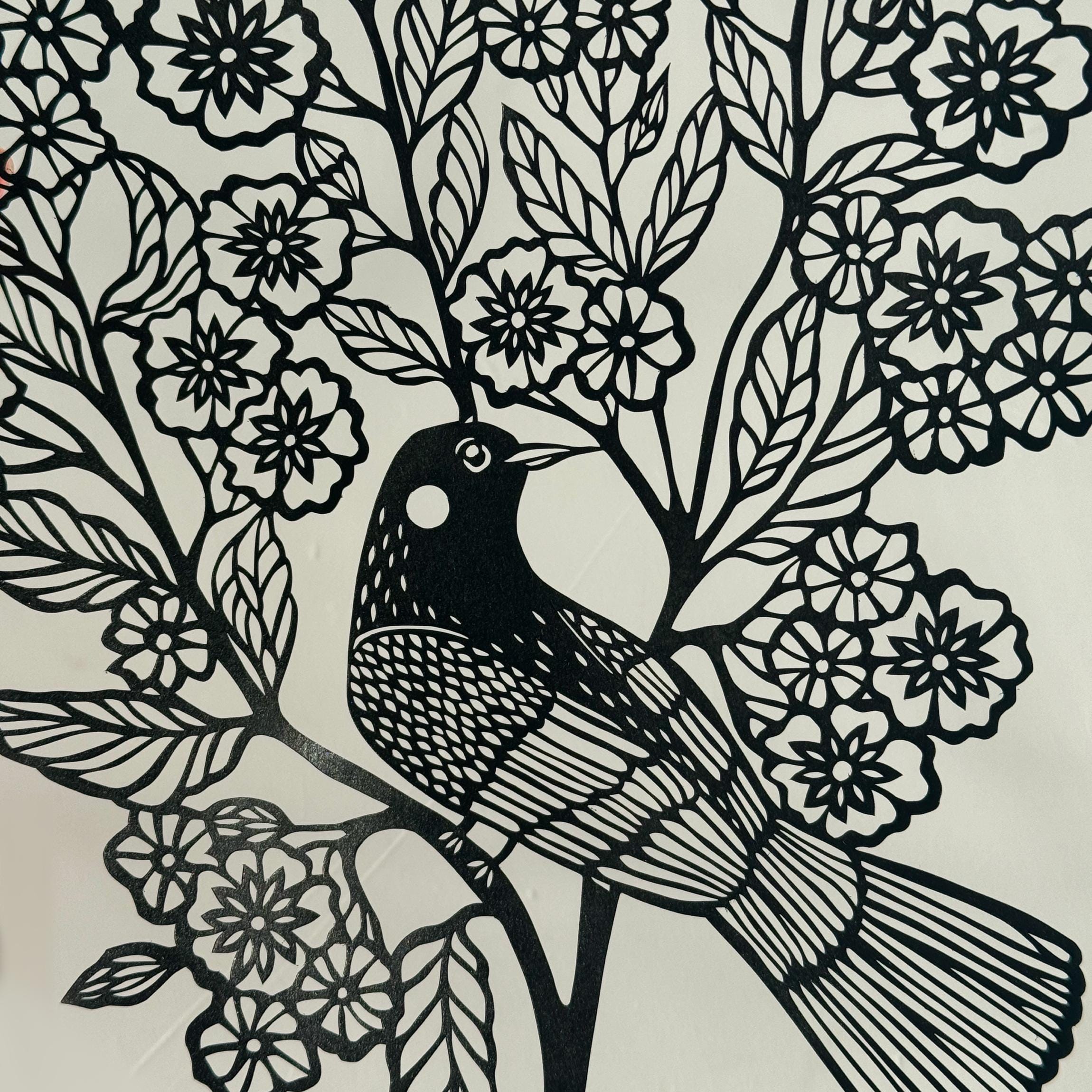 花の中の鳥 - デジタル切り絵テンプレート - PDF SVG JPG - Etsy 日本
