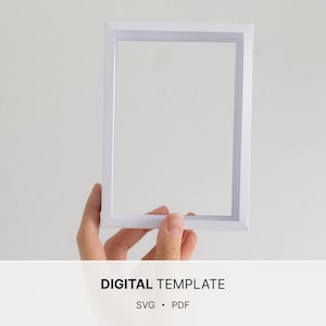 Shadowbox Frame (Paper Template) - A7, A6, and A6 sizes - PDF & SVG files