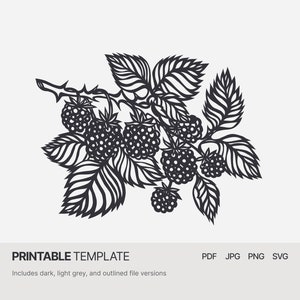 Moras - Plantilla de recorte digital - PDF SVG JPG