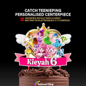 DIGITAL Printable : Personalised Catch! Teenieping Centerpiece | Catch! Teenieping Cake Topper
