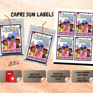 Printable  Gracie's Corner Capri Cun Labels, Gracie's Corner Birthday Topper, Gracie's Corner Party Bundle