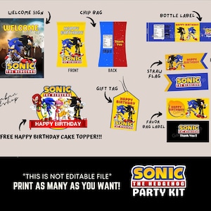 Sonic Cake Topper : Style 1 – ThemeLand Parties