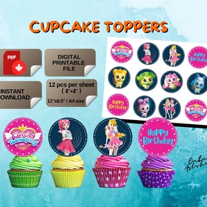 Printable Catch Teenieping Cupcakes Toppers, Catch Teenieping Party Kit, Catch Teenieping Birthday