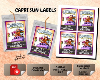 Printable Go Dog Go Capri Sun Labels, Go Dog Go Cake Topper, Go Dog Go Party Kit, Go Dog Go Centerpiece