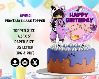 Printable Aphmau Centerpiece, Aphmau Birthday Topper, Aphmau Party Bundle