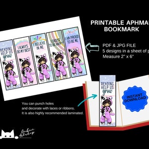 APHMAU Printable Bookmarks | Instant Download | Encourage A Positive Mindset | Encourage A Positive Mindset