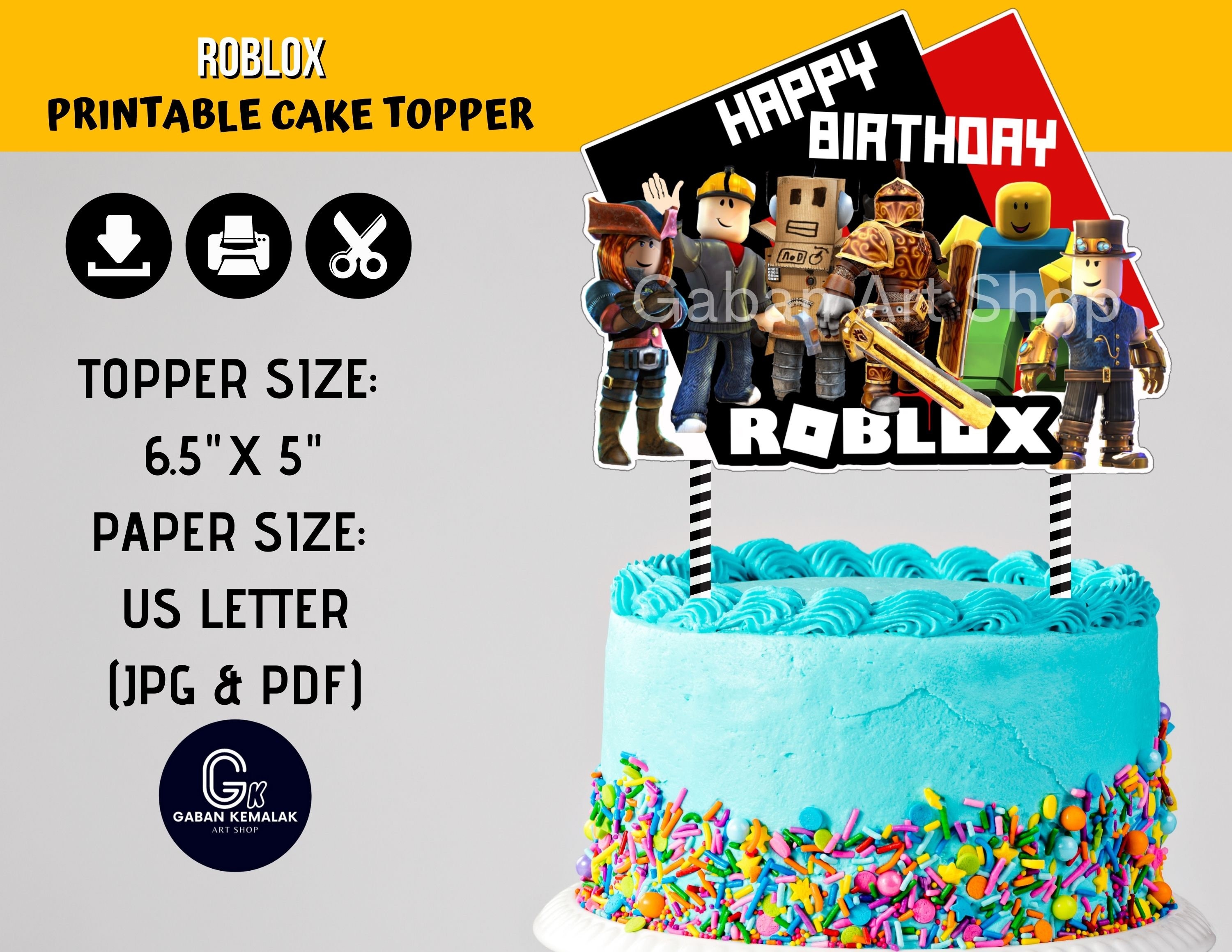 Printable Roblox Centerpiece Roblox Cake Topper Roblox Party - Etsy Israel