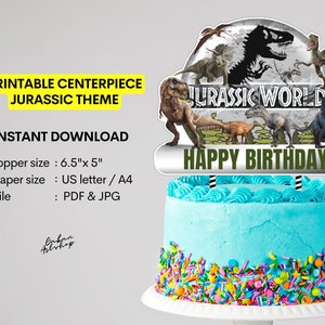 Printable Jurassic Theme | Dinosaur Theme | Jurassic Topper | Instant Download