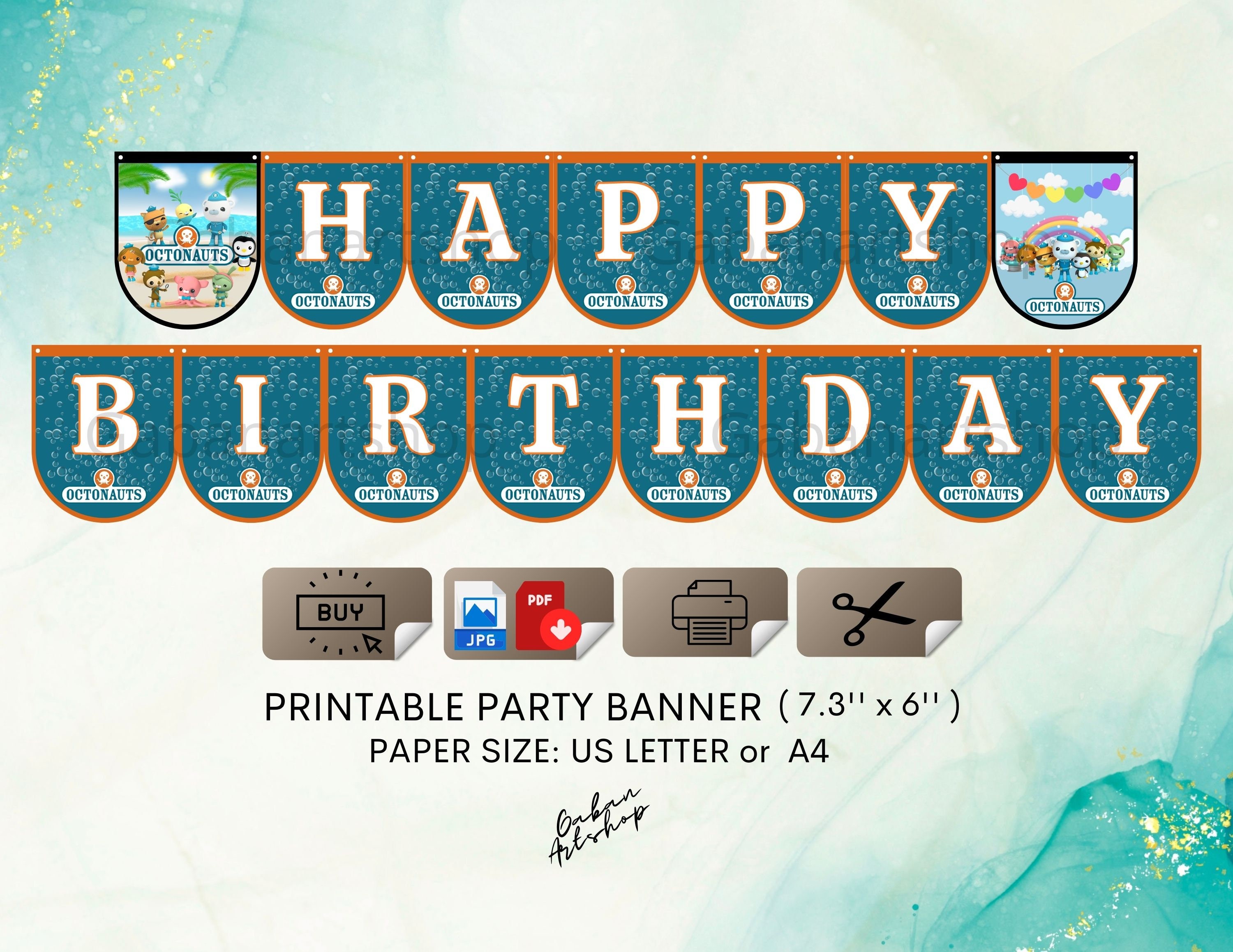 DIGITAL Printable : Instant Octonauts Party Banner