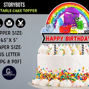 Printable Storybots Centerpiece, Storybots Cake Topper, Storybots Party Supply, Storybots Sticker, Storybots Party Decor