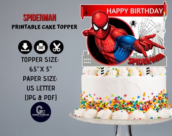 Printable Spiderman Centerpiece, Spiderman Cake Topper, Spiderman Party Supply, Spiderman Welcome Sign
