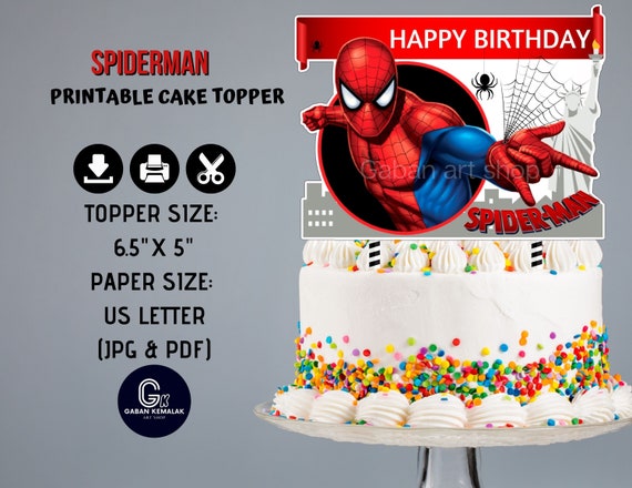 Printable Spiderman Centerpiece Spiderman Cake Topper - Etsy