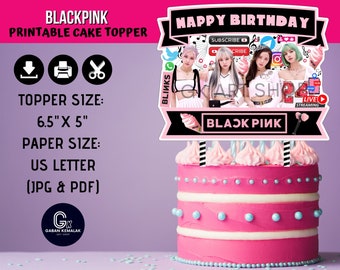bts cake topper printable etsy