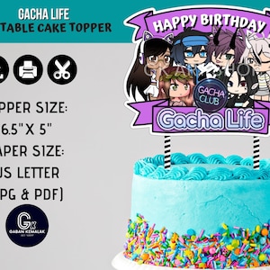 Printable Gacha LIfe Centerpiece, Gacha LIfe Cake Topper, Gacha LIfe Party Supply, Gacha LIfe Sticker, Gacha LIfe Party Decor