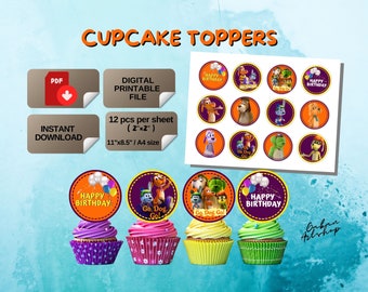 Printable Go Dog Go Cupcake Toppers, Go Dog Go Centerpiece, Go Dog Go Party Kit