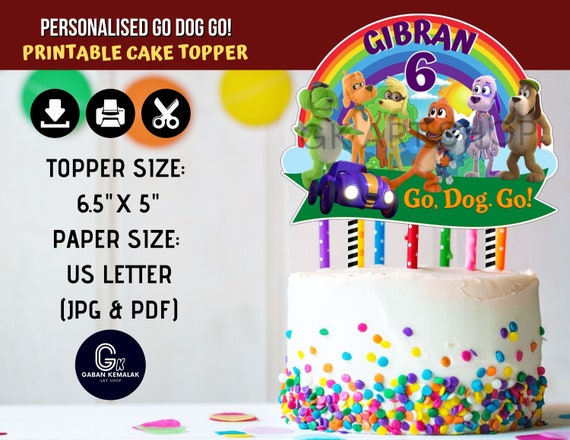 Personalised Printable Go Dog Go Centerpiece Go Dog Go Cake - Etsy