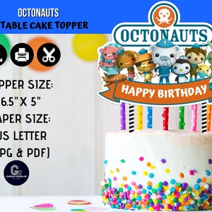 Printable Octonauts Centerpiece, Octonauts Cake Topper, Octonauts Party Supply, Octonauts Sticker, Octonauts Party Decor