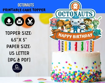 Printable Octonauts Centerpiece, Octonauts Cake Topper, Octonauts Party Supply, Octonauts Sticker, Octonauts Party Decor