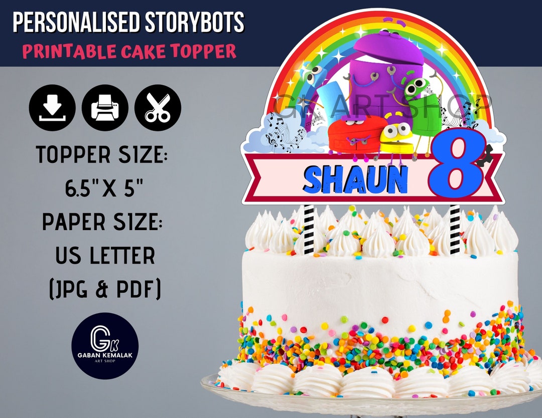 Personalised Printable Storybots Centerpiece, Storybots Cake Topper, Storybots Party Supply ...
