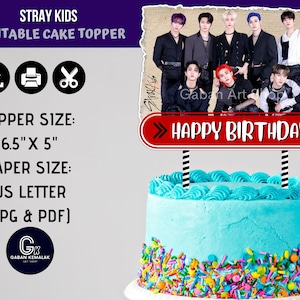 Printable Stray Kids Centerpiece, Stray Kids Cake Topper, Stray Kids Party Supply, Stray Kids Capri Sun