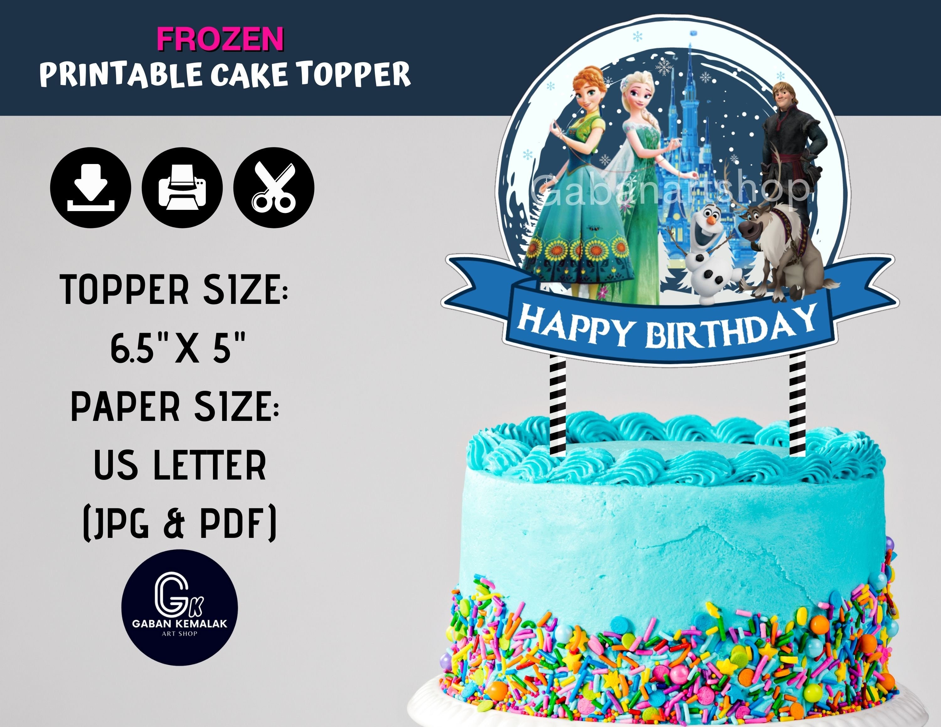 Printable Frozen Centerpiece, Frozen Cake Topper, Frozen Party Kit, Frozen Poster