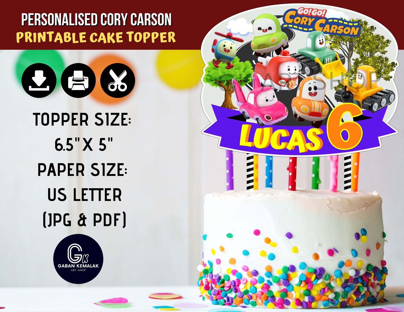 Personalised Printable Cory Carson Centerpiece Cory Carson - Etsy UK
