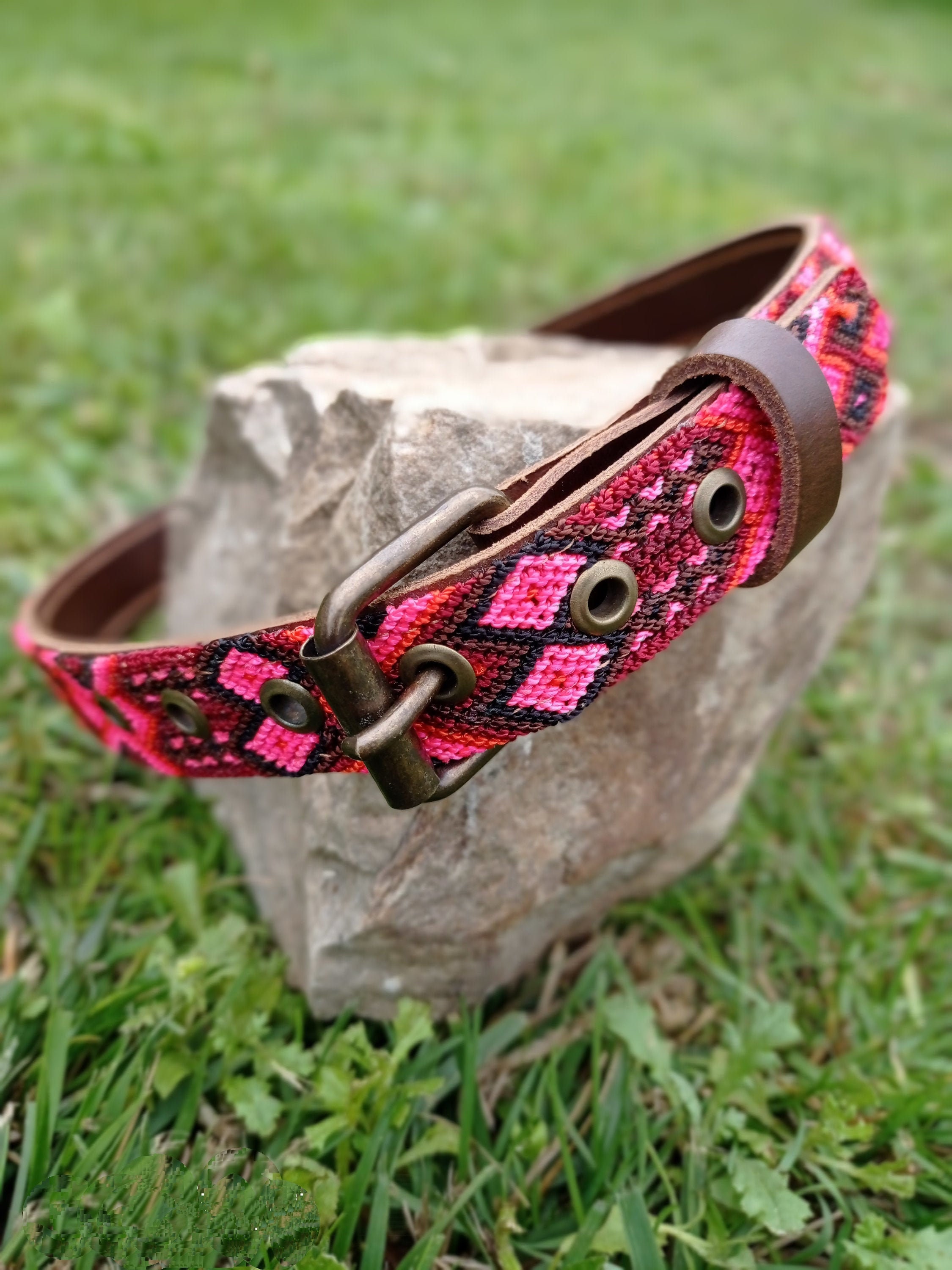 Mexican leather hotsell dog collar