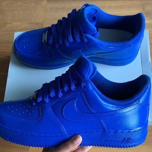 Blue Dior Air Force 1 Custom - Owl Fashion Shop