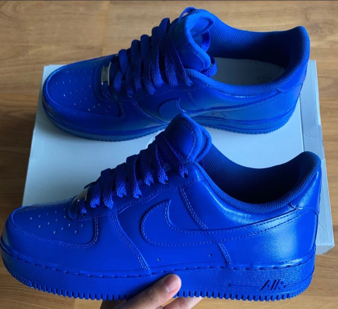 santo nosotros Fraternidad Custom Blue Air Force 1 - Etsy