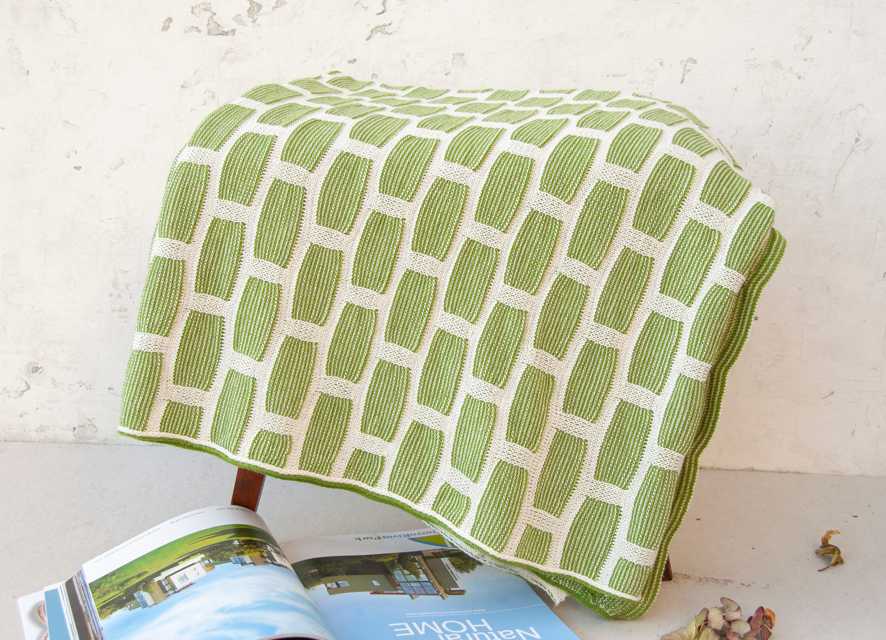 Lime Green Blanket Blanket With Pattern Sofa Bedspread Etsy