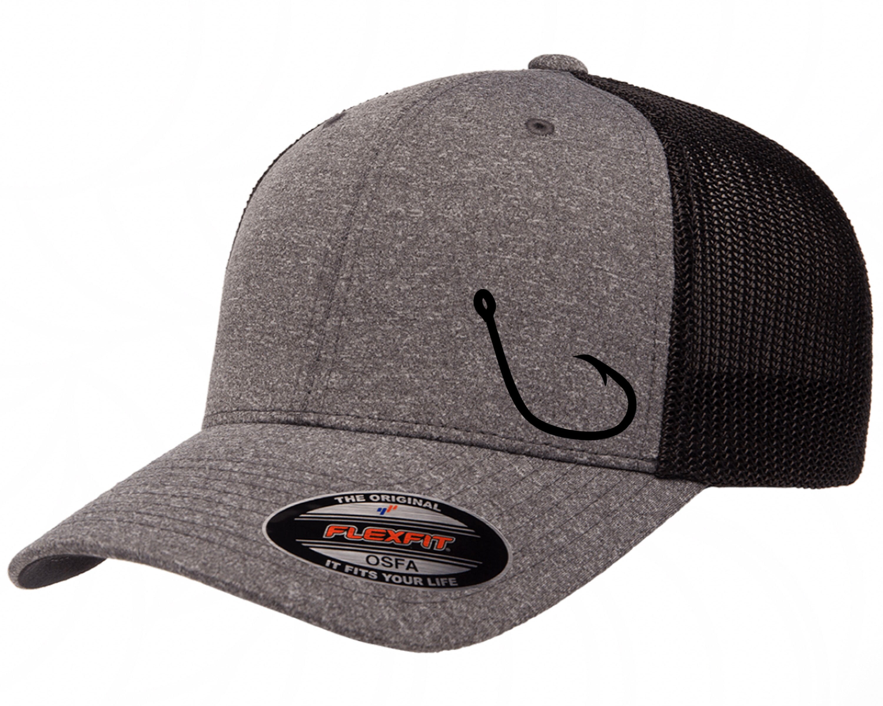 Back Trucker 6311 Flexfit - Cap Fishing Hook Mesh Etsy