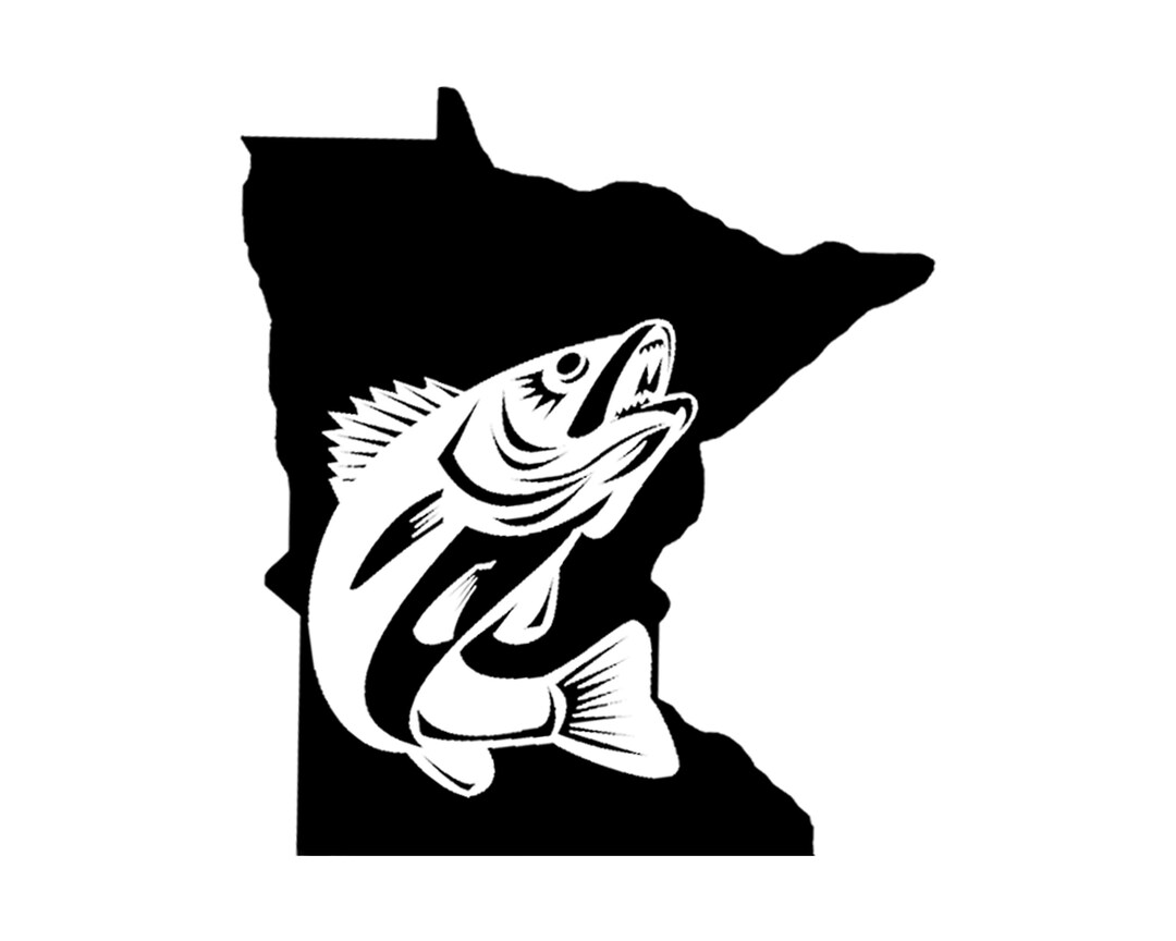 Minnesota Walleye Vinyl Window Decal Etsy