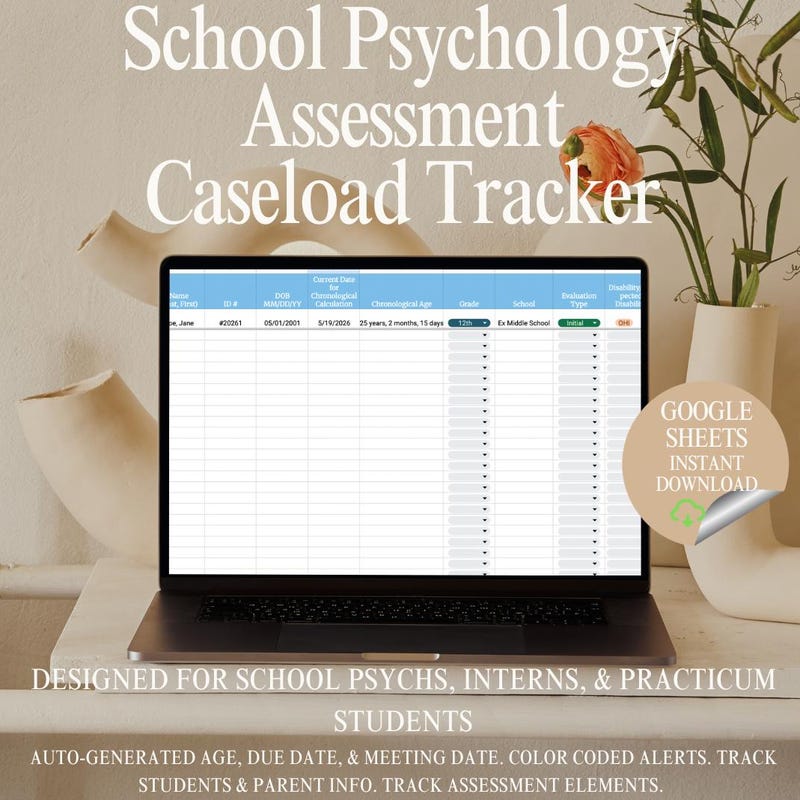 Case Load Datatemplate Caseload Tracker Template - Etsy