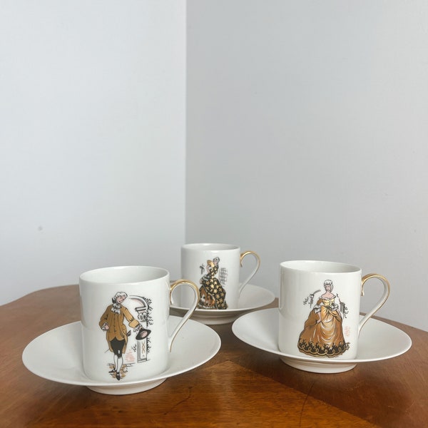 3 tasses à café Fabrique royale Limoges