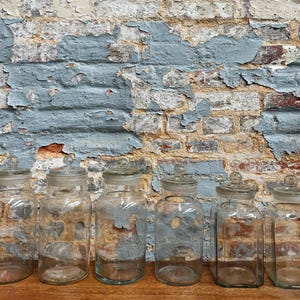 Série de 6 pots en verre