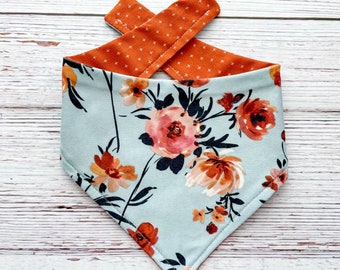 Story Sale-omkeerbare bandana: blauw bloemen/oranje