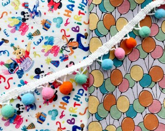 Précommande du modèle : Bandana réversible - Anniversaire/Ballons