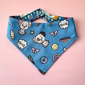 Reversible Bandana: Cute Dalmations/Blue Favorite Dogs BA15