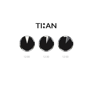Tian watch black-white with silicon strap image 2